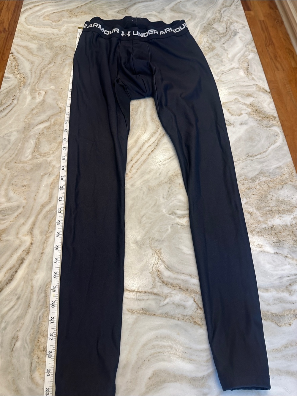 Under Armour Men’s Black Compression Leggings with Branded Waistband